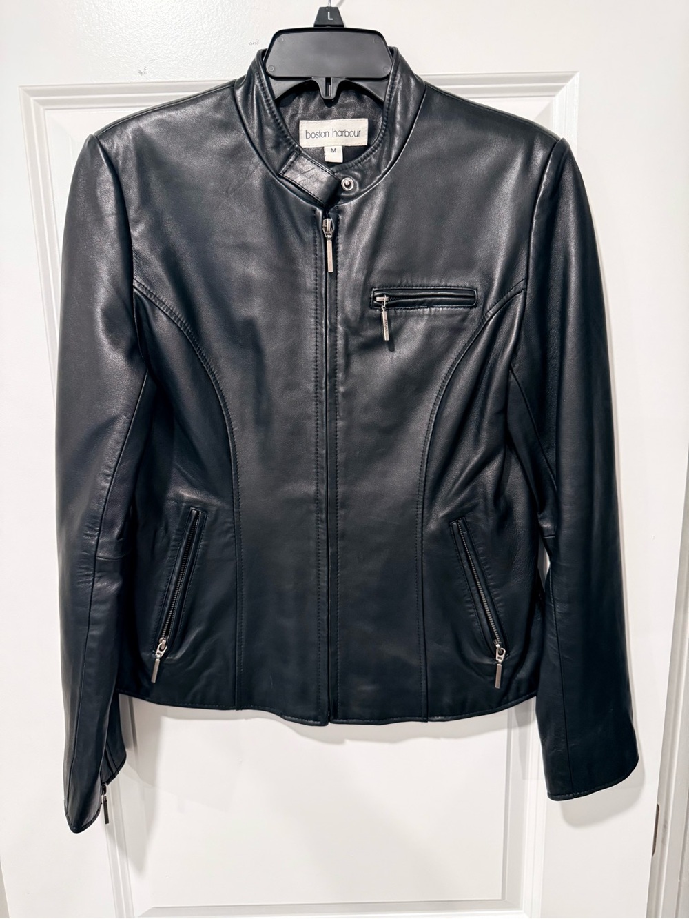 Black Leather Moto Jacket